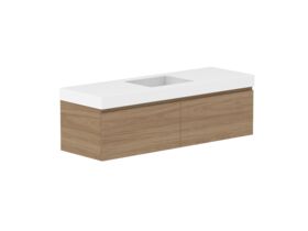 Supporting Image - Posh Domaine 1500mm Wall Hung Vanity Unit All-Drawer Single Bowl 90mm Top
