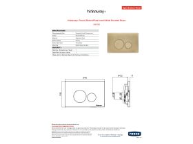 Specification Sheet - Hideaway+ Round Button/Plate Inwall Metal Brushed Brass