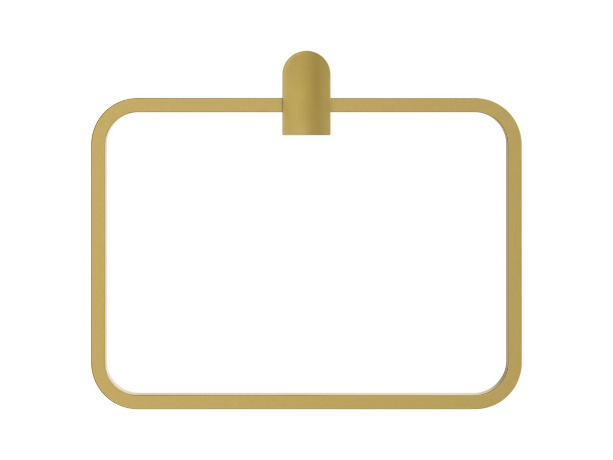 Supporting Image 2 - Mizu Soothe Towel Ring Brushed Brass - Front