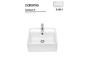 Technical Guide - Caroma Carboni II Semi Recessed Basin with Overflow 1 Taphole White