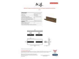 Specification Sheet - Milli Etch Progressive Dual Mixer Tap System with Square Backplate Brushed Bronze