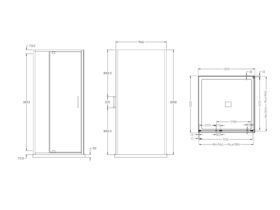 Posh Bristol Shower System with Centre Outlet 1000mm x 1000mm Chrome