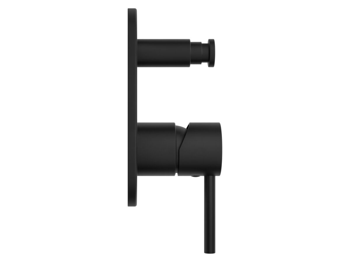 Supporting Image - Mizu Drift Shower Mixer with Diverter Kit Matte Black - Side