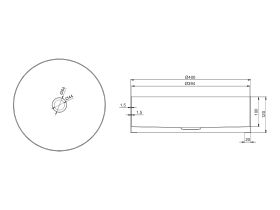 Kado Aspect Stainless Steel Basin Round 400mm with Plug & Waste