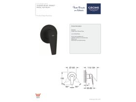 Technical Guide - GROHE Bauedge New Shower Mixer Matte Black