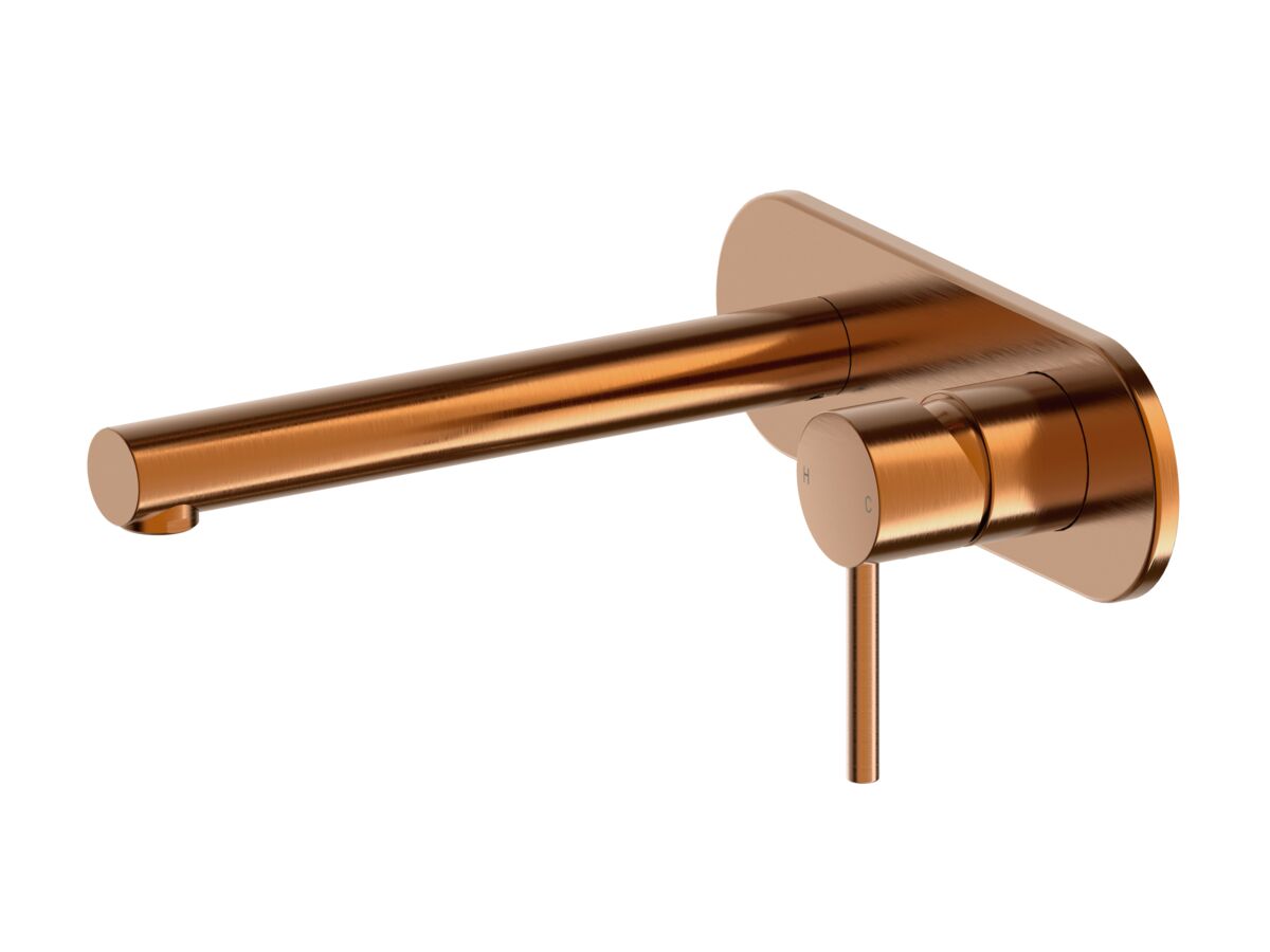 Hero - Mizu Drift Wall Basin / Bath Mixer Set with Straight Spout Kit Brushed Bronze (6 Star) Lead Free