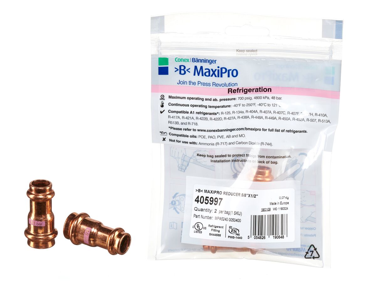 >B< Maxipro Reducer 5/8" x 1/2" Bag of 2