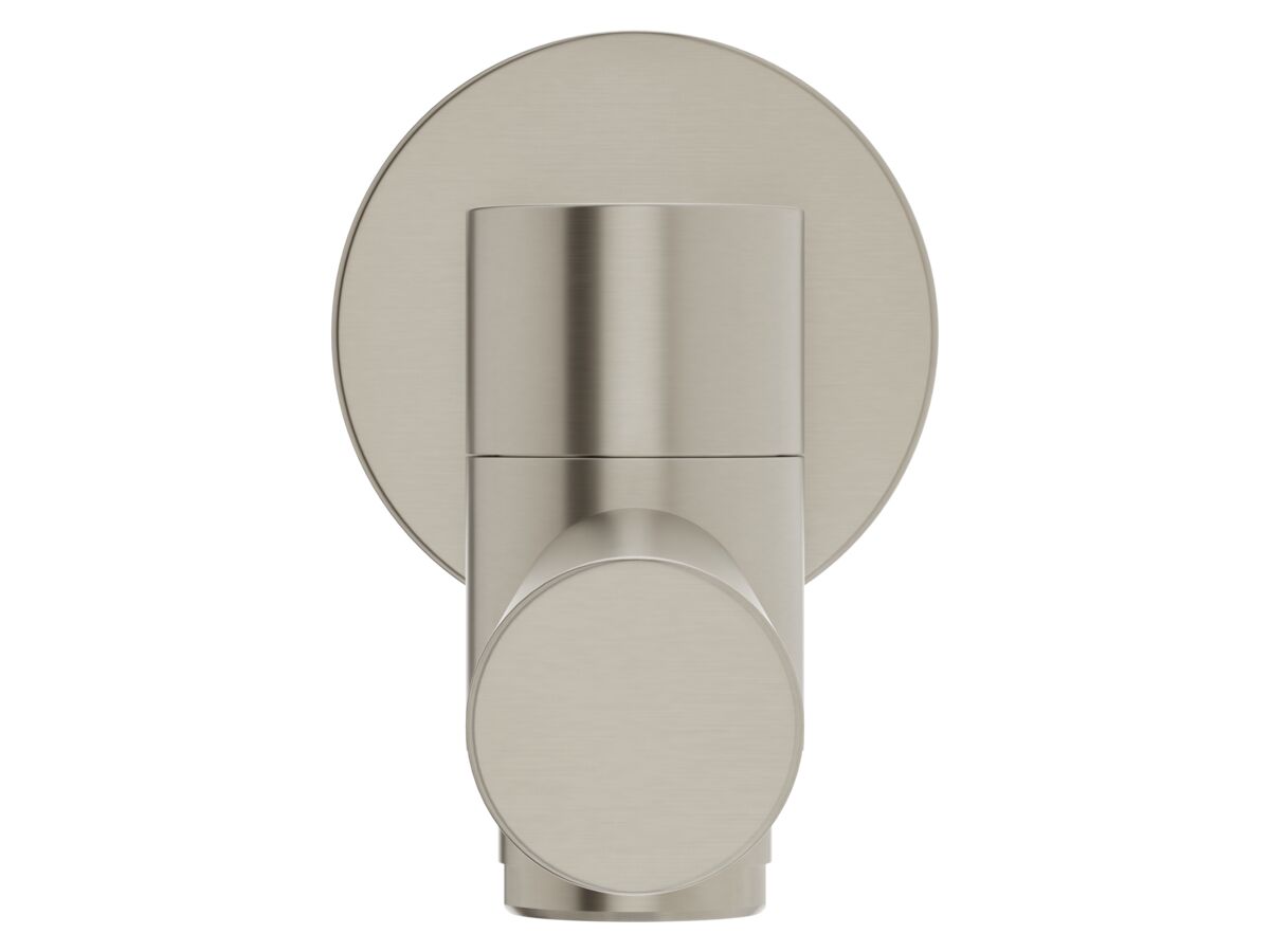 Supporting Image 2 - Mizu Drift Swivel Bath Outlet Straight Spout 227mm Brushed Nickel - Front