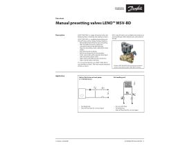 Technical Guide - Danfoss Leno Manual Balancing Valves