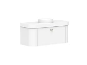 Supporting Image 2 - Kado Era Double Curve All Drawer 1200mm Wall Hung Vanity Centre Basin 90mm Durasein Top Matte White