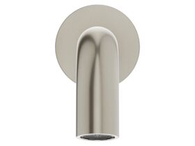 Supporting Image 2 - Mizu Drift Wall Basin/Bath Outlet Curve Spout 250mm Brushed Nickel (6 Star) Lead Free - Front