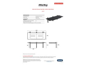 Specification Sheet - Mizu Drift Shower Seat 960 x 400mm Matte Black
