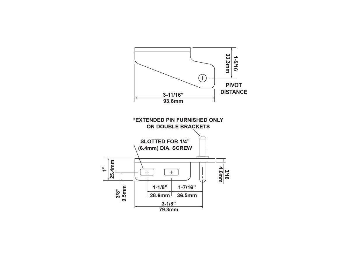 Kason Pivot Bracket Top Right K1556022