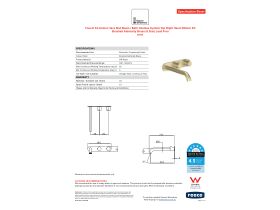 Specification Sheet - Faucet Strommen Vara Fin Wall Basin / Bath Hostess Tap System Right Hand 200mm Kit Brushed Admiralty Brass (6 Star) Lead Free
