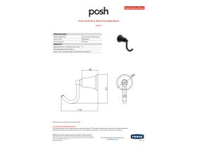 Specification Sheet - Posh Canterbury Robe Hook Matte Black