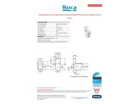 Specification Sheet - Roca Meridian Close Coupled Back to Wall Overheight Soft Close Quick Release (4 Star)