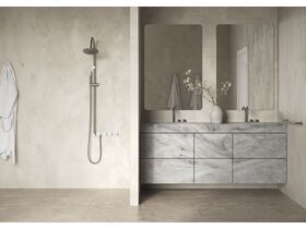 In Situ - Faucet Strommen Vara Fin Brushed Graphite Bathroom Scene