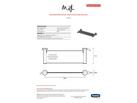 Specification Sheet - Milli Mood Metal Shower Shelf PVD Brushed Gunmetal