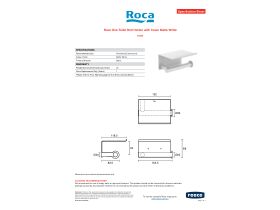 Specification Sheet - Roca Ona Toilet Roll Holder with Cover Matte White