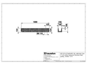 Hauraton 100mm PP Channel with Stainless Steel H/G 1M