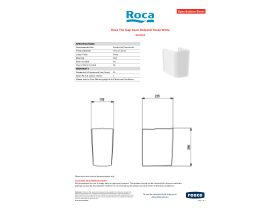 Specification Sheet - Roca The Gap Semi Pedestal Small White