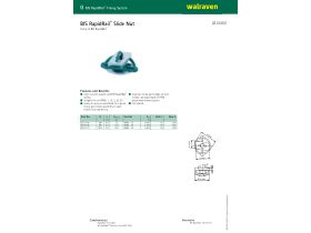 Specification Sheet - Walraven Rapidrail Slide Nut