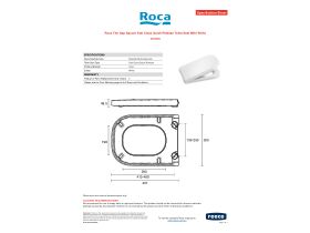 Specification Sheet - Roca The Gap Square Soft Close Quick Release Toilet Seat MK2 White