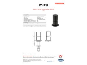 Specification Sheet - Mizu Drift Dial Hob Mixer Matte Black Lead Free