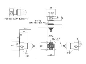 Supporting Technical Drawing - Faucet Strommen Vara Shower Mixer Inwall Body Lead Free