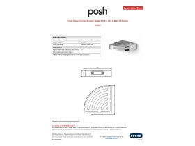 Specification Sheet - Posh Solus Corner Shower Basket 170 x 170 x 40mm Chrome