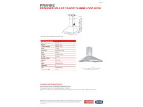 Technical Guide - Franke Designer 3-Flare Canopy Rangehood 90cm Stainless Steel