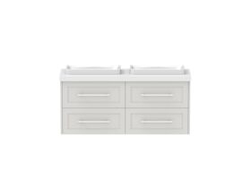 Hero - Kado Lux Ensuite All Drawer Twin 1200mm Wall Hung Double Basin 50mm Top