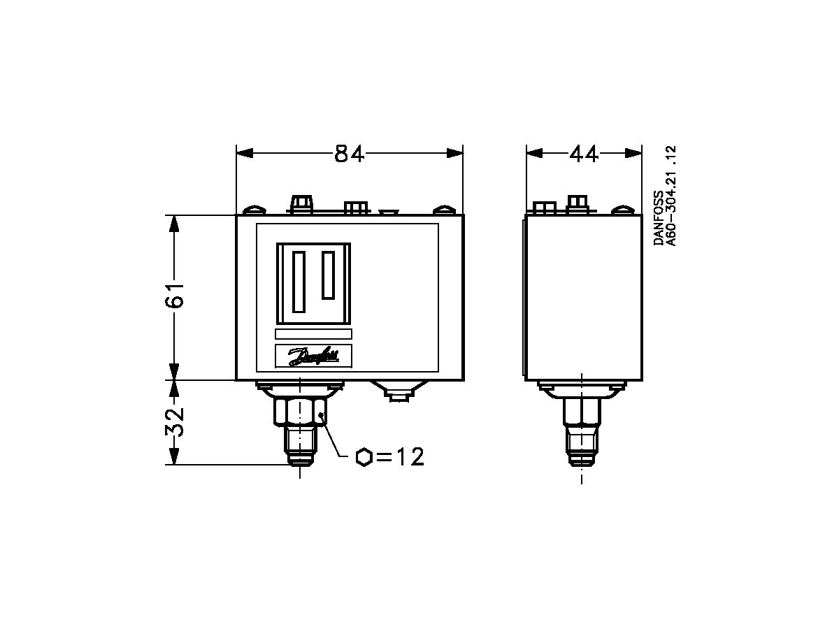 Danfoss KP5 High Pressure Control 060-117191