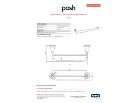 Specification Sheet - Posh Canterbury Double Towel Rail 900mm Chrome