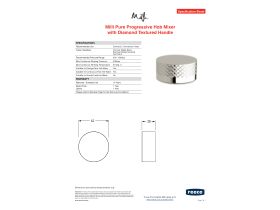 Specification Sheet - Milli Pure Progressive Hob Mixer Tap with Diamond Textured Handle