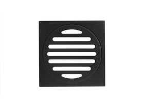 Mizu Drift Brass Trapscrew Grate Square 100mm Matte Black