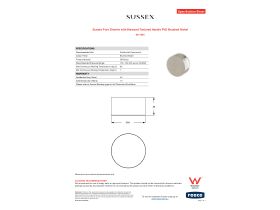 Specification Sheet - Sussex Pure Diverter with Diamond Textured Handle PVD Brushed Nickel