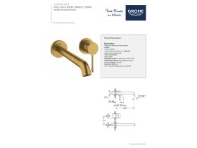 Technical Guide - GROHE Essence New Wall Bath Mixer Tap Trimset 230mm Brushed Cool Sunrise