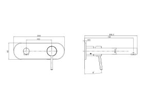 Mizu Drift MK2 Wall Bath Mixer Trimset