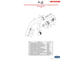Component Listing - Milli Etch Wall Basin/Bath Mixer Tap Trimset Round Backplate Brushed Bronze (6 Star)
