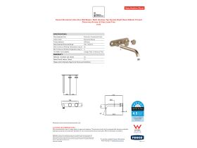 Specification Sheet - Faucet Strommen Vara Disc Wall Basin / Bath Hostess Tap System Right Hand 200mm Trimset Discovery Bronze (6 Star) Lead Free