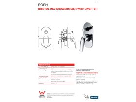 Technical Guide - Posh Bristol MK2 Shower Mixer with Divertor Chrome