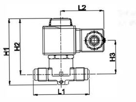 Castel Solenoid Valve 3/8" Flare 1064/3A7