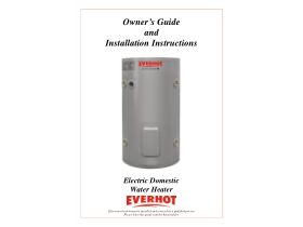 Installation Instructions - Everhot electric VE 025-125 - 122267
