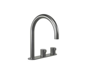 Hero - Faucet Strommen Vara Fin Hob Basin Hostess Tap System Right Hand Brushed Graphite (6 Star) Lead Free