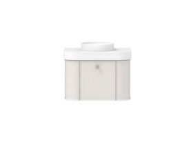 Supporting Image - Kado Era Double Curve All Drawer 750mm Wall Hung Vanity Centre Basin 90mm Durasein Top Feather Grey