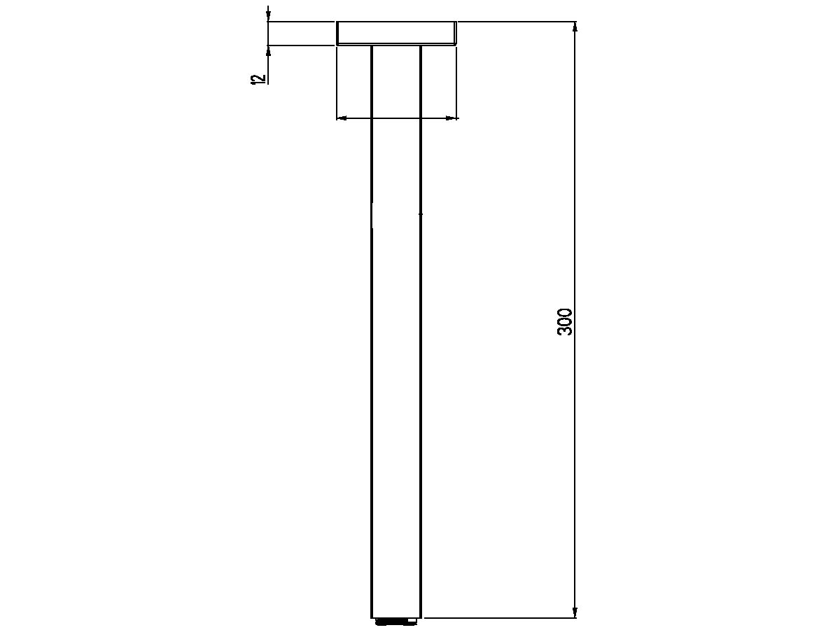 Nikles Shower Ceiling Arm 300mm Chrome