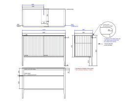 ISSY Cloud I 1200mm x 500mm x 860mm Vanity Unit with Legs 2 Touch Latch Doors Semi Inset (No Basin)