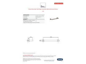 Specification Sheet - Faucet Strommen Vara Single Towel Rail 300mm Discovery Bronze