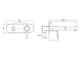 Mizu Drift MK2 Wall Bath Mixer Set